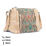Cork Crossbody Bag – Colorful Tile Pattern BAGD-608