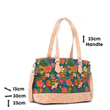 Vintage Style Printed Cork Handbag (NEW)