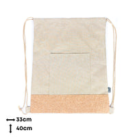 Eco-Friendly Cotton and Cork Drawstring Bag