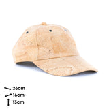 Unisex Natural Cork Baseball Cap – Minimalist Vegan Style