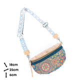 Mandala Magic Chest Bag: Cork and Cotton Fusion