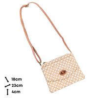 Floral Printed Cork Crossbody Purse for Women