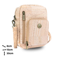 Cork Crossbody Phone Bag – Adjustable Vegan Shoulder Purse with Multi-Pockets