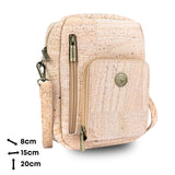 Cork Crossbody Phone Bag – Adjustable Vegan Shoulder Purse with Multi-Pockets