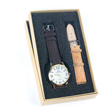 Watch with vegan straps in box - great gift idea