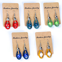 Colorful handmade vegan earrings
