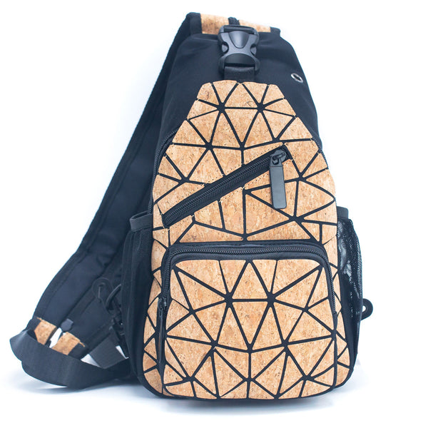 Cork Utility Backpack with geometric pattern
