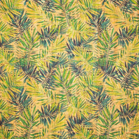 Areca Palm leaf pattern Cork Fabric