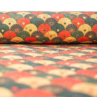 Multicolored Flowers pattern Cork Fabric COF-252 - CORKADIA
