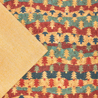 Vibrant cork fabric - Christmas tree pattern