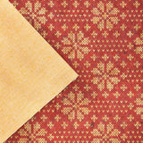 Natural cork Christmas Fabric Collection Christmas Red snowflake pattern COF-328 - CORKADIA