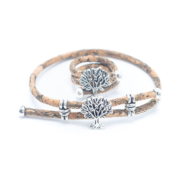 tree charm Cork jewelry set - Corkadia
