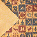 Natural cork Christmas Fabric Collection Christmas tree pattern COF-332 - CORKADIA