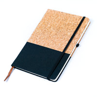 cork notebook in black