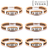 Men's vegan bracelet cork leather