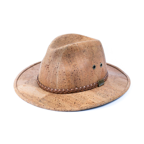 Natural & Tobacco-Toned Cork Cowboy Hat