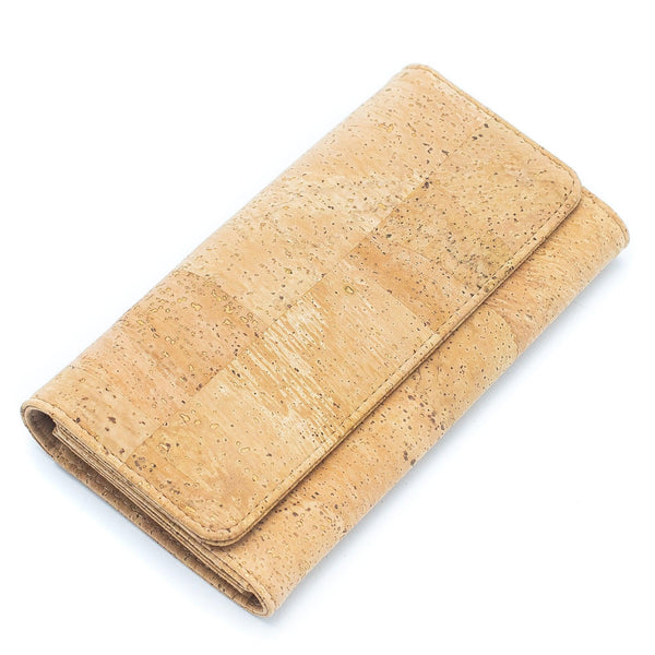 women's bifold cork wallet