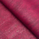 Portuguese Wholesale Cork Fabric Burgundy Red