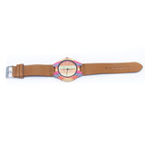 bamboo watches with multicolour face