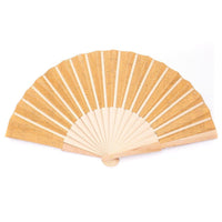Folding fans handmade from sustainable cork L-029-BCDE - CORKADIA