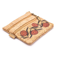 Camellia floral purse in Rustic Cork BAG-2055-A