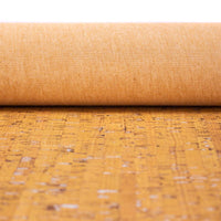 Light yellow with silver cork textile sheet fabric for wholesale