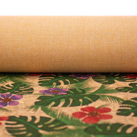 Green palm leaves and flowers Cork Fabric COF-394