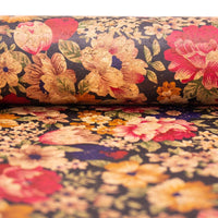 Flower pattern fabric made from Cork COF-372 - CORKADIA