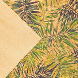 Bamboo leaves pattern material / Made from Sustainable Cork fabric COF-374 - CORKADIA