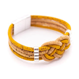 Braided cork leather bracelet