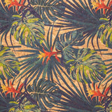 Palm leaves. Seamless floral pattern summer Cork fabric COF-376 - CORKADIA