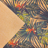Palm leaves. Seamless floral pattern summer Cork fabric COF-376 - CORKADIA