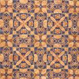 Traditional Azuleijo tile wholesale cork leather fabric