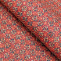 Red geometric cork material - wholesale