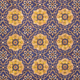 Blue Tile Azuleijo style pattern natural cork fabric  COF-402 - CORKADIA
