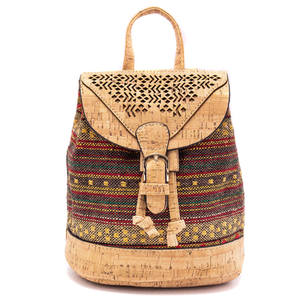 cork textile backpack