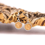 Natural cork earrings handmade women's earrings ER-025 - CORKADIA