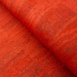 Dark Orange Portuguese Cork fabric