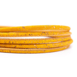 yellow cork leather cord