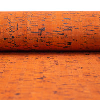 Orange Portuguese Cork Fabric Rustic COF-184