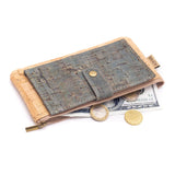 Turquoise cork leather wallet
