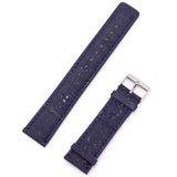 Blue Cork Leather Watch Strap