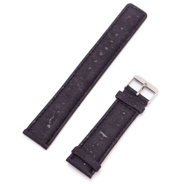 Dark Brown Cork Watch straps - front view