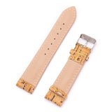 back of natural cork watch straps