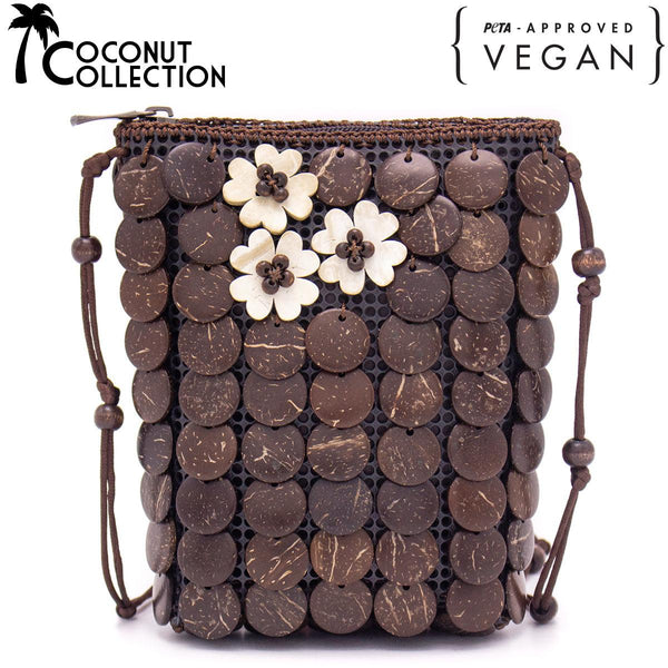 Coconut shell crossbody bag for women