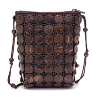 Coconut shell crossbody bag for women