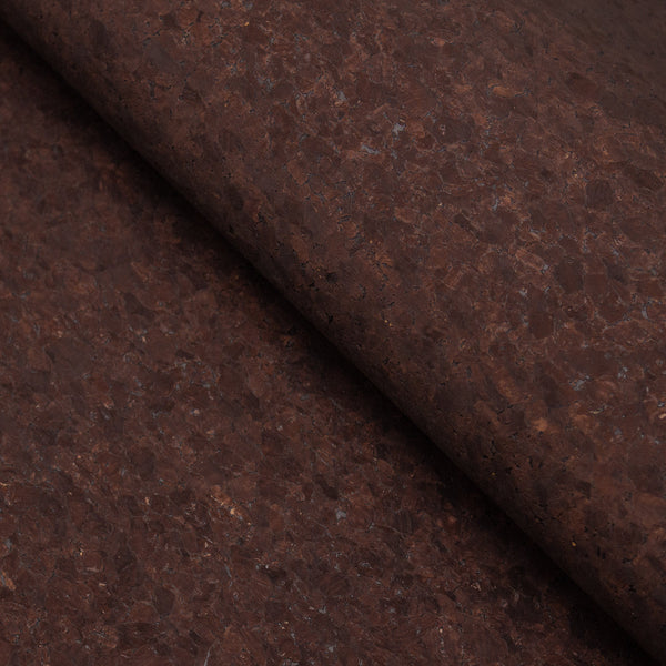 Agglomerate Dark Brown Portuguese cork fabric COF-348