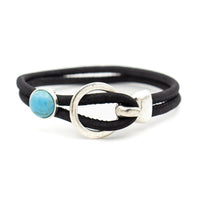 Black cork with colored turquoise, red, or white women's bracelet BR-299-MIX-6 - CORKADIA