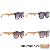 Cork sunglasses / UV protection with free cork case L-065 - CORKADIA