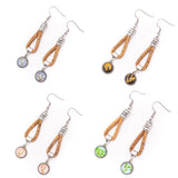 Dried flower pendant and earrings SET-079-4